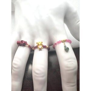 Genuine Beaded Stretch Ring - Your Choice